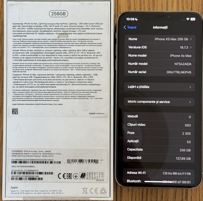 iPhone XS/X Max 256/64 Gb