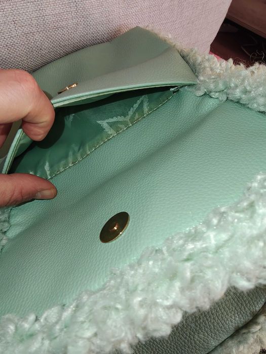 Оригинална мини раница Jeffree Star Cosmetics – Mint Sherpa / Teddy