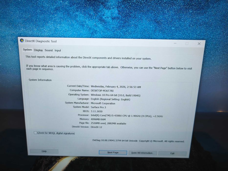 tableta microsoft surface pro 3 i5 4300u 4gb 128ssd cu defect