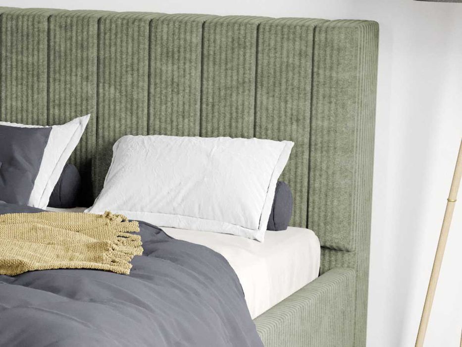 Pat Tapitat pentru saltea de 190 Adam Vernil Poso 47 rabatabil cu lada