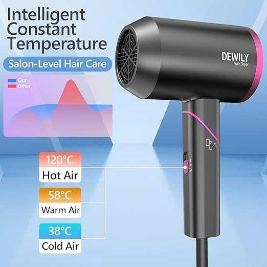 Професионален сешоар DEWILY D089 Йонно сгъваем сешоар Сешоар за коса