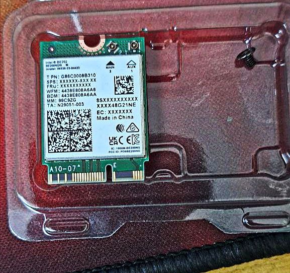 Сетевая карта для ноутбука Wi-Fi 7 и Bluetooth BE202. Новая. Янги