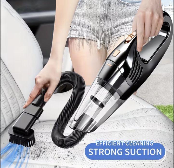 Мощна безжична прахосмукачка за кола + приставки – нова