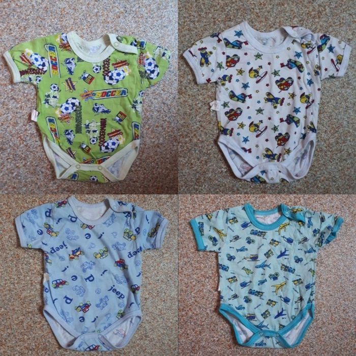 Боди для малыша с коротким рукавом (4шт)