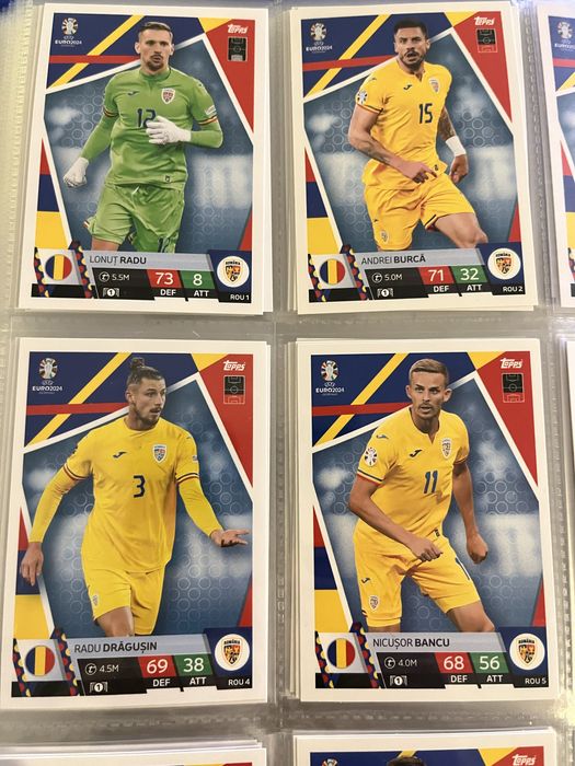 Euro 2024 Topps Romania Echipa Completa