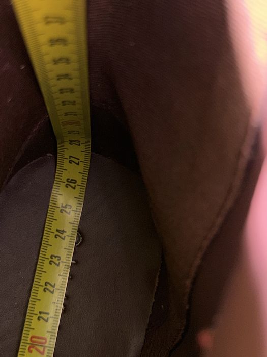 Calvin Klein Jeans Bocanci cu sireturi si fermoar piele visinie 42 noi