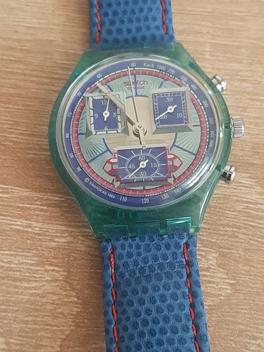 Ceas Swatch Chrono Vintage "Grand Prix" (SCJ101) – Model 1992-1993