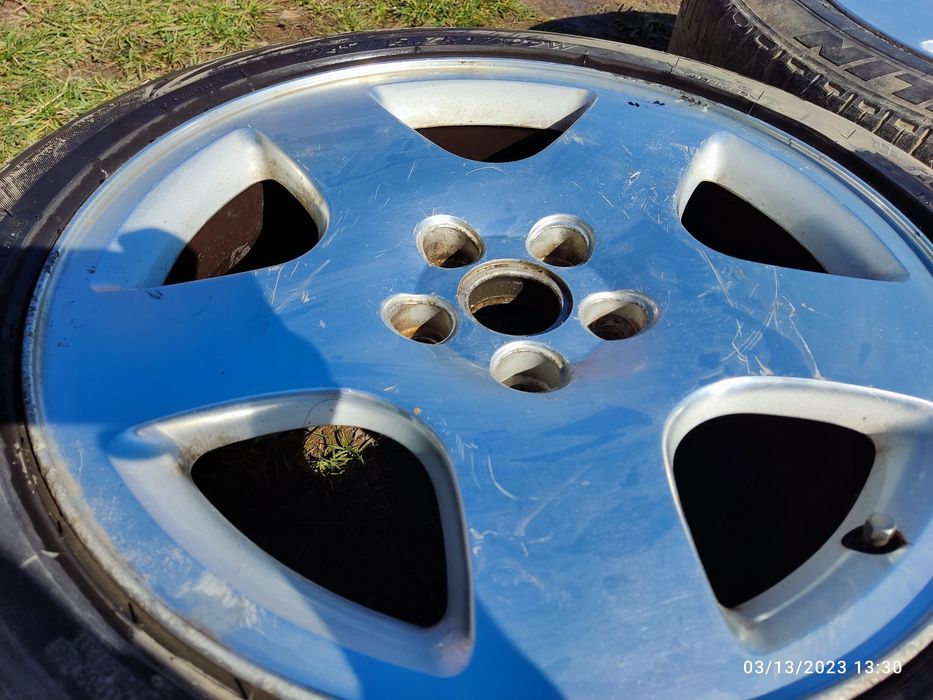 Vând 5 roti la preț de jante. Jante originale din alu AUDI R17 5X112