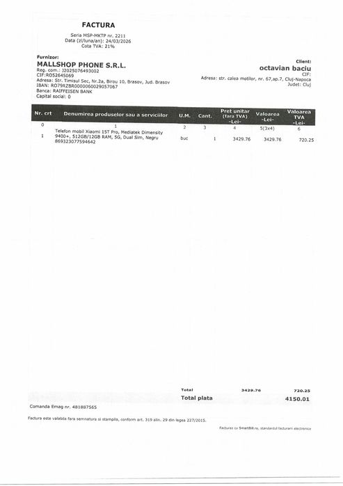 Xiaomi 15 T Pro, 12 GB/512 GB/+ Husa profesionista