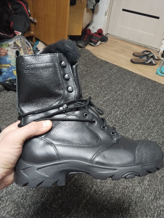 Берцы зима кожаные