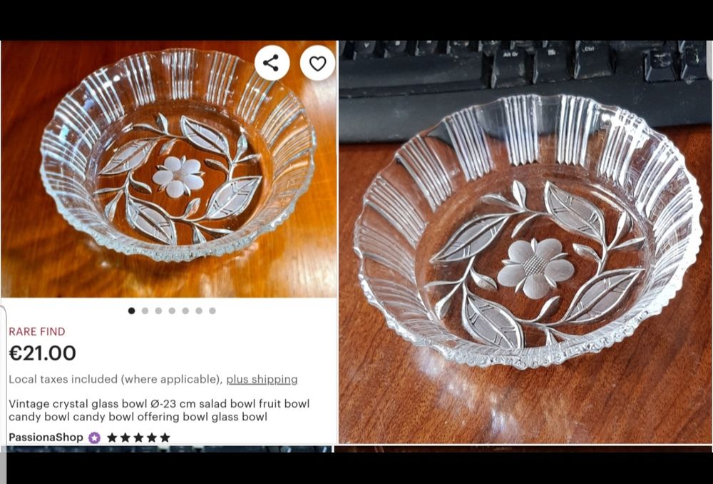 Fructiere din cristal diferite