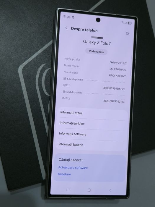 Vand/schimb Samsung Z Fold7 256gb