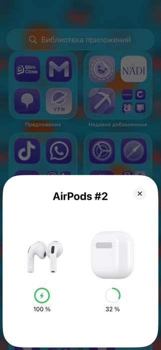 Airpods 4 белые б/у