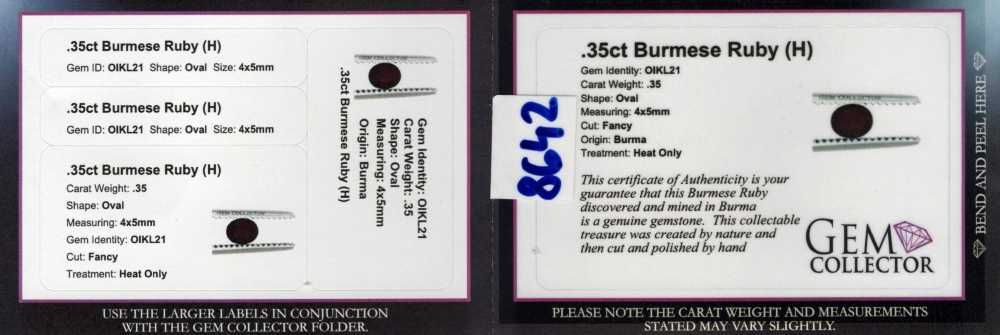 Rubine nemontate 0,35 -0,91 ct. cod 8641,8642,9583,9584,9585,9587