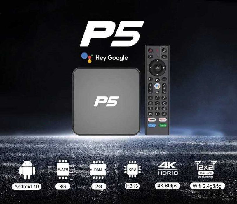 P5  Android TV Box – Kuchli va Zamonaviy!