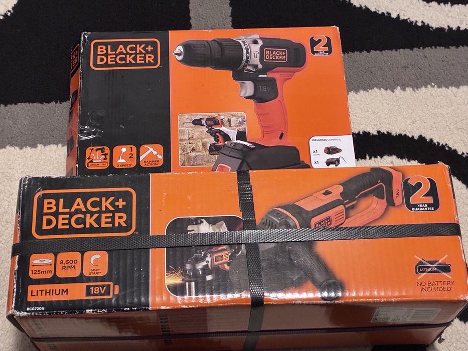 Polizor unghiular + Bormasina Black+Decker