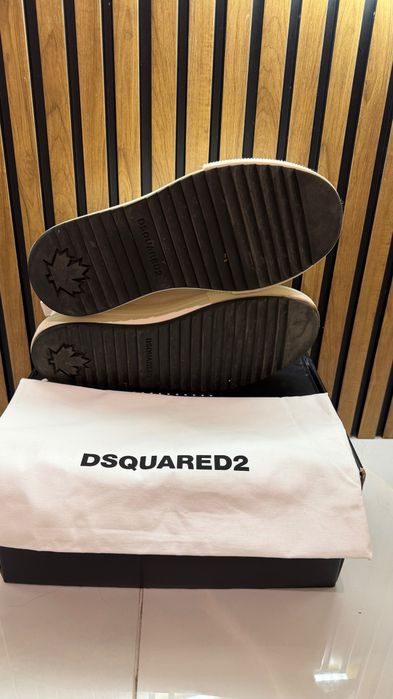 Мъжки кецове DSQUARED2 Berlin, бели, размер 44 - с кутия