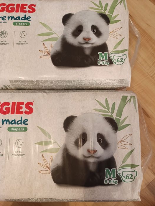 Продам подгузники Huggies Naturemade Panda