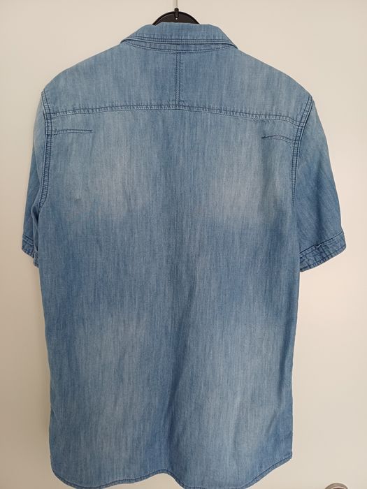 SuperDry, camasa blugi, maneca scurta, marimea L