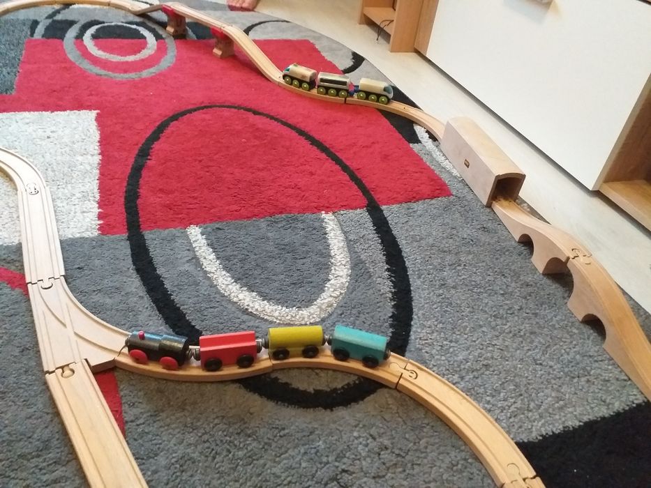 Ansamblu de lemn sina de tren