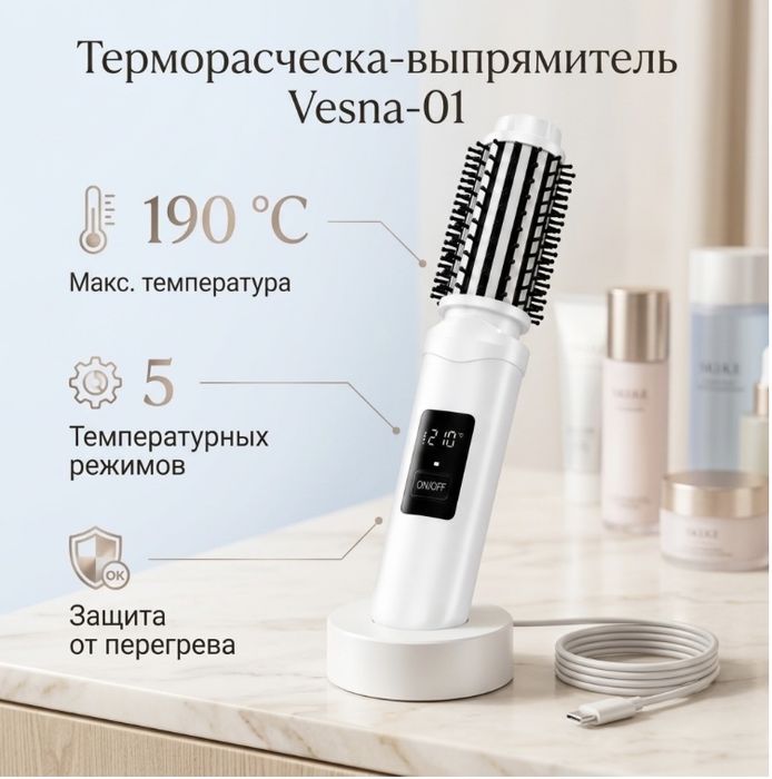Терморасчестка-выпремитель для волос
