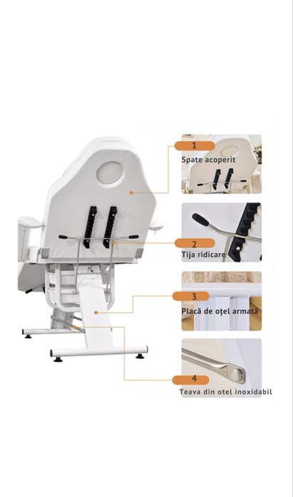 Pat masaj/cosmetica reglabil