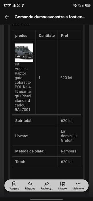 Kit Vopsea RAPTOR 3.8L Nardo Grey RAL 7001 + pistol