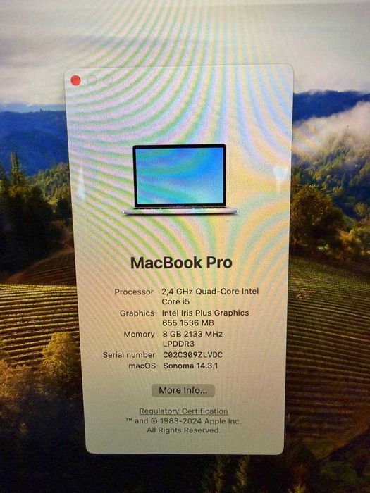 MacBook Pro 13 (A1989 | i5 | 8GB | 256GB SSD | Touch Bar )