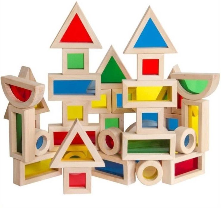 НАМАЛЕНА ЦЕНА на Луксозен дървен конструктор в цвят и светлина Rainbow