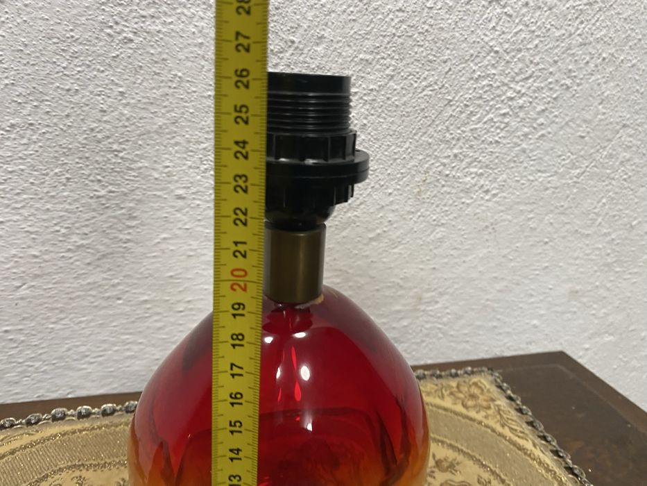 Винтидж настолна лампа Murano масивно стъкло Италия 1960