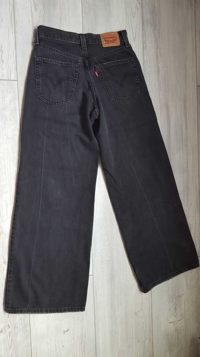 Черни дънки Levi Strauss '94 Baggy Wide Leg за момиче с р-р W25 L33