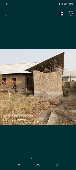 Hovli uy sotiladi 10 sotik 5xona uyi bor