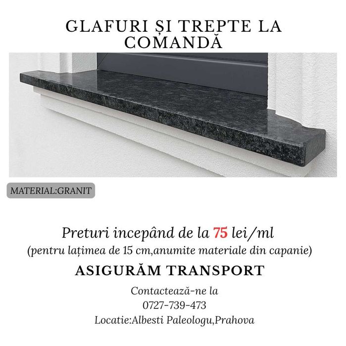 Glafuri din granit – tăiate la comandă | de la 75 lei/ml