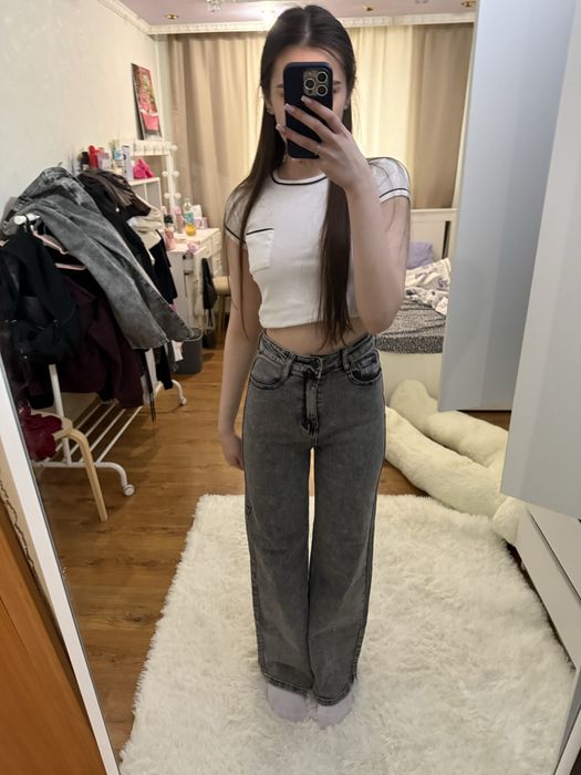 Джинсы серые хорошее состояние