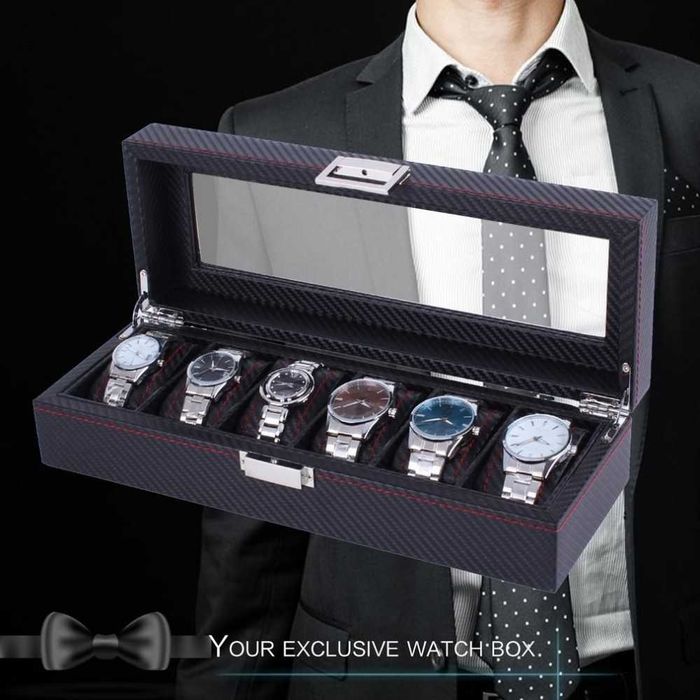 2166 Карбонова кутия за 6, 10 или 12 броя часовници