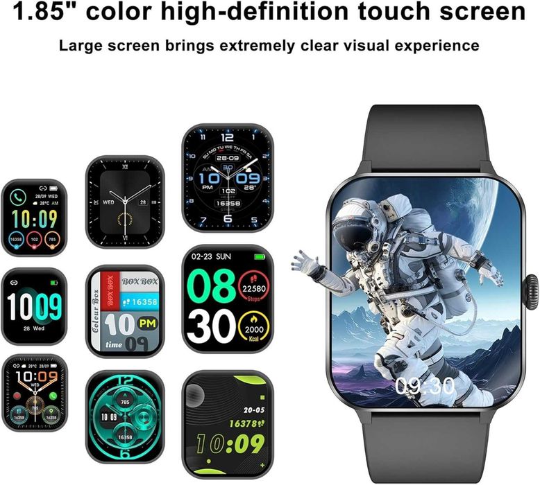 Смарт часовник IOWODO, монитор за сърдечен ритъм, IP68, iOS Android