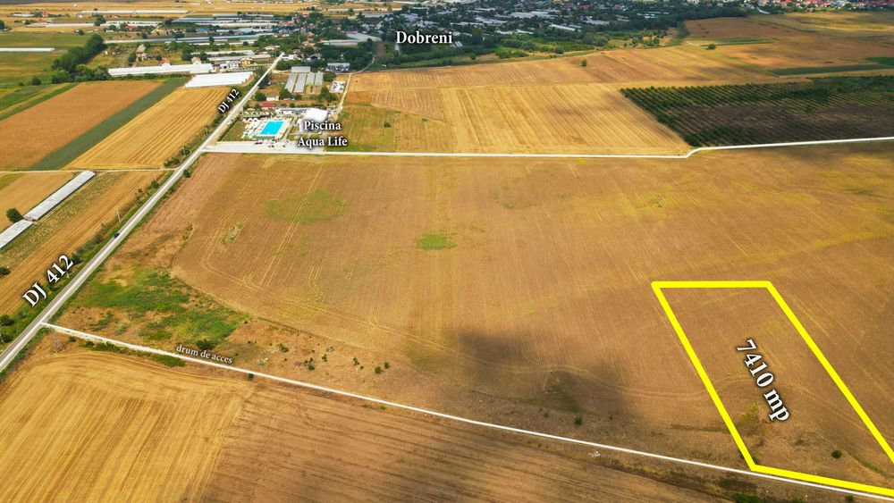 DOUA TERENURI DOBRENI (5000+2410 mp) la doar 24 Km de Bucuresti (KM 0)