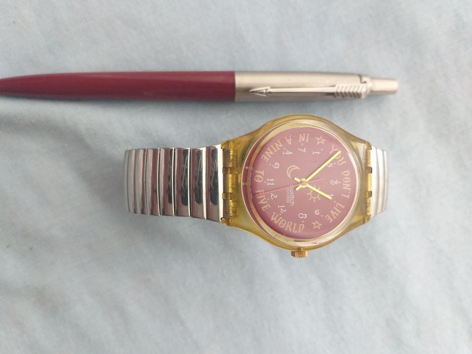 Set ceas Swatch si pix Parker