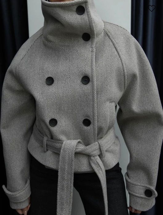 Късо палто вълнено