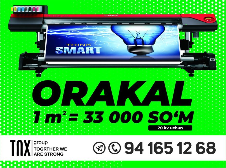 Banner, arakal, setka, bek print pechat xizmati.