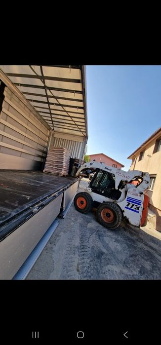 Miniexcavator Bobcat de inchiriat  pentru nivelare teren /demolari/defrisare/sapaturi/fundatii/canalizari/descarcare mecanizata paleti etc