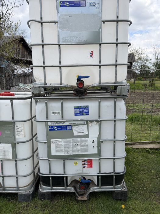 Ibc 1000 l de vanzare si butoaie 200 l cu capac