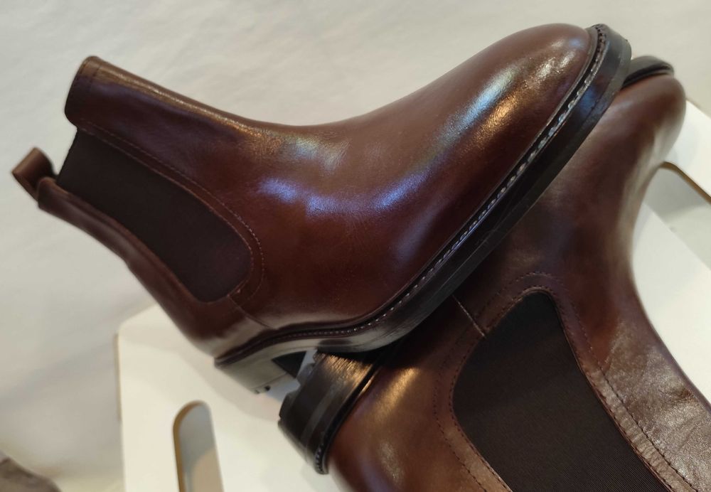 Ghete chelsea plain toe 41.5 42 Lavoratione Artigianale NOI piele nat