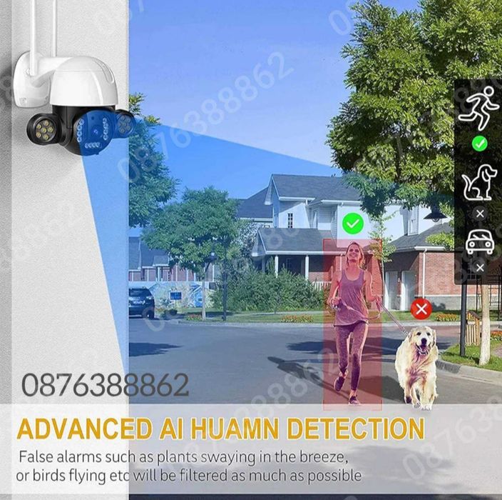 ПРОМО! Камера за видеонаблюдение 6 мегапиксела, въртяща, wi-fi