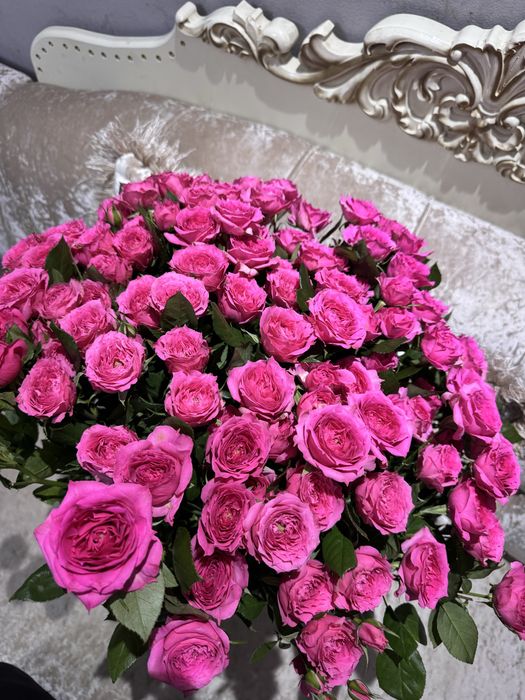 Кустовые розы, 15 штук