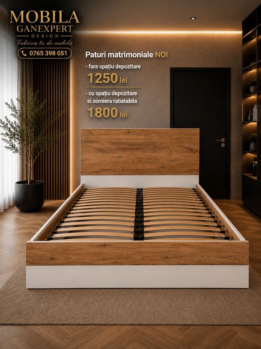 Paturi matrimoniale din stoc sau pe comanda