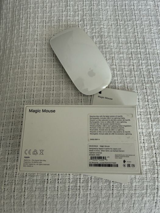Apple Magic Mouse в бял цвят, модел MXK63ZM