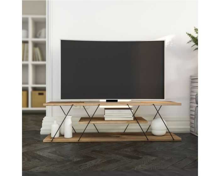 Модерен ТВ шкаф Tars - Цветове: Орех, Бял, Черен - Промоция!