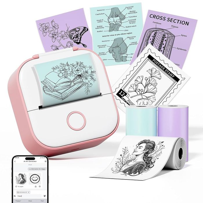 Мини-принтер для телефона (Печать без чернил) + Подарок