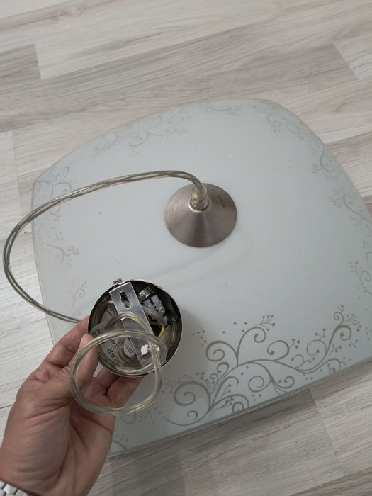 Lustra sticla patrat tip pendul